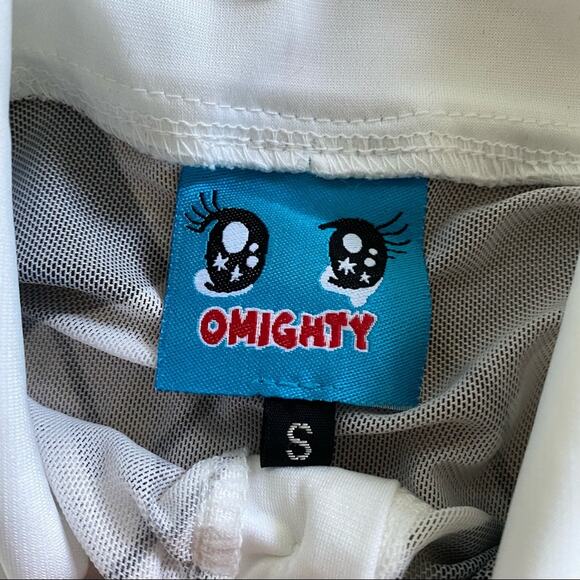 OMIGHTY - Argyle Mesh Shirt in White & Gray - Picture 2 of 4